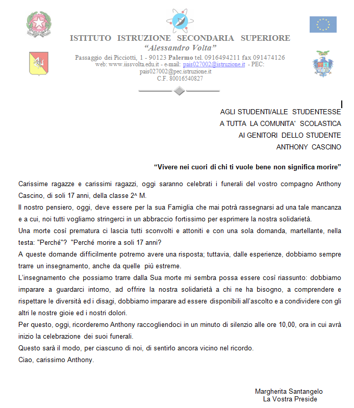 In ricordo di Antony Cascino