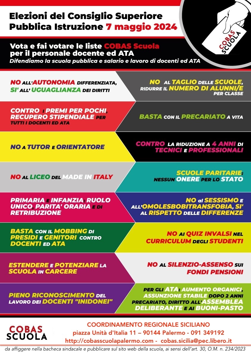 CIRC 579 RIUNIONE SINDACALE COBAS 15 APRILE