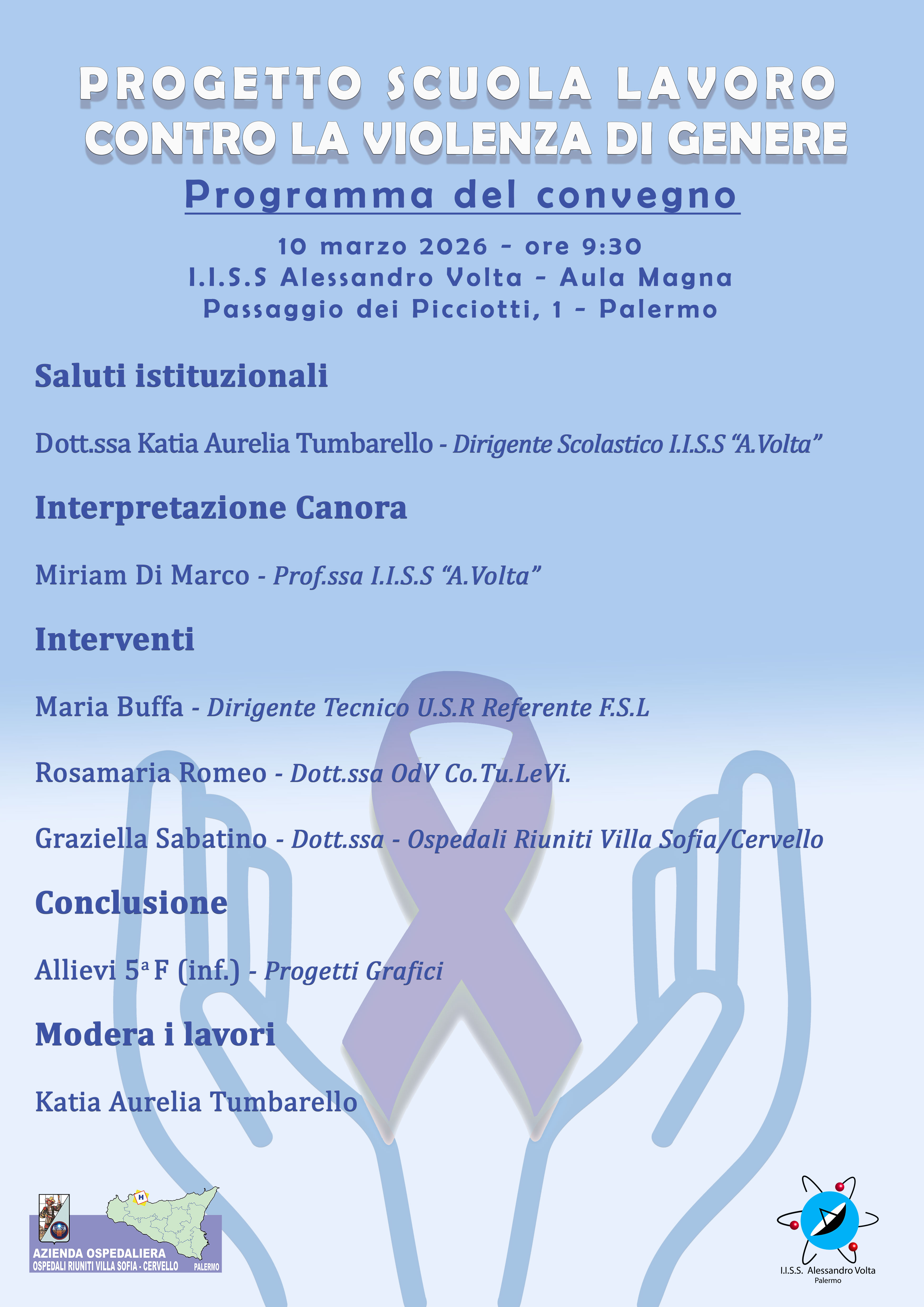 Evento 10 marzo 2026 – ore 9:30: Progetto scuola lavoro contro la violenza di genere
